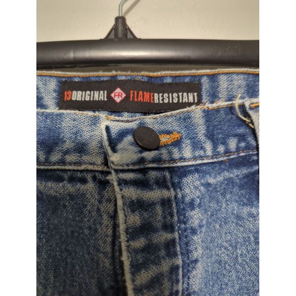 Wrangler Fr Jeans Mens 34X29* Blue Medium Wash Denim American Workwear FR13MWZ - Picture 2 of 14